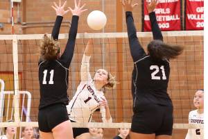 Wolves raise record to 5-0 / Volleyball