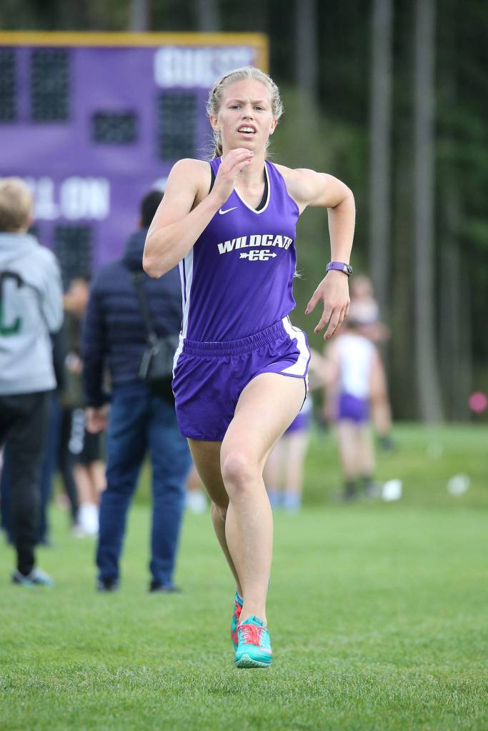 Natalie French, second Wildcat girl to finish.(Photo by John Fisken)