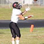 Sean Toomey-Stout hauls in a touchdown pass.(Photo by John Fisken)