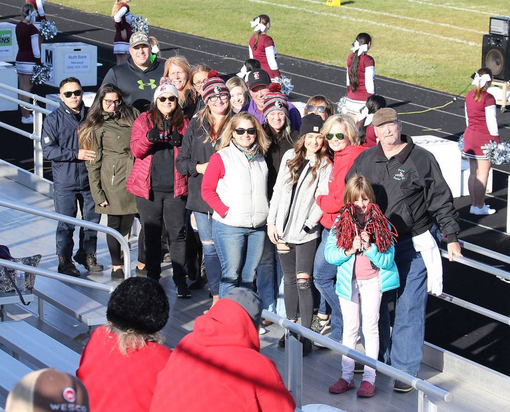 A hearty group of Coupeville fans made the nearly four-hour trip to Kittitas to support the Wolves.(Photo by John Fisken)