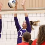 Bailey Roggen blocks for Oak Harbor.(Photo by John Fisken)