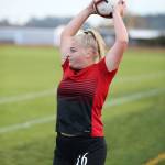 Avalon Renninger gets ready to put the ball back into play.(Photo by John Fisken)