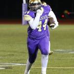 Nolan Byng rumbles for 21 yards after catching a pass. (Photo by John Fisken)
