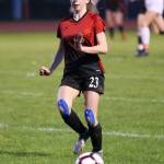 Sophia Martin advances the ball for the Wolves.(Photo by John Fisken)