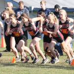 Coupeville girls start.(Photo by John Fisken)