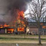 Resident escapes fire that destroyed house