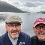 Harry Anderson, left, and his husband Terry Bible during their vacation at Loch Lomond in Scotland in September. Photo provided
