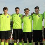 This group of local soccer players finished its final season together this weekend. From the left are Alex Johnston, Jon Pierce, Ridgely Briddell, Ethan Snell, Brandon McCracken and Max Brighton. (Photo by Jim Waller/Whidbey News-Times)