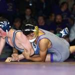 Cole Valdez, right, works for a 3-0 win over Squalicums Hyrum Furtrelle.