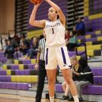Oak Harbors Jasmine Ford launches a 3-ball for the Wildcats. (Photo by John Fisken)