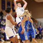 Payton Parks puts up a jump shot Saturday.(Photo by John Fisken)