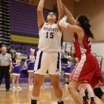 Anabel Thayer (15) attempts to score for Oak Harbor.(Photo by John Fisken)