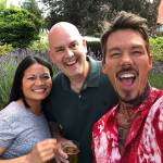 Tuk and Brian Kutz traveled the island with HGTV personality David Bromstad, far right. Photo provided