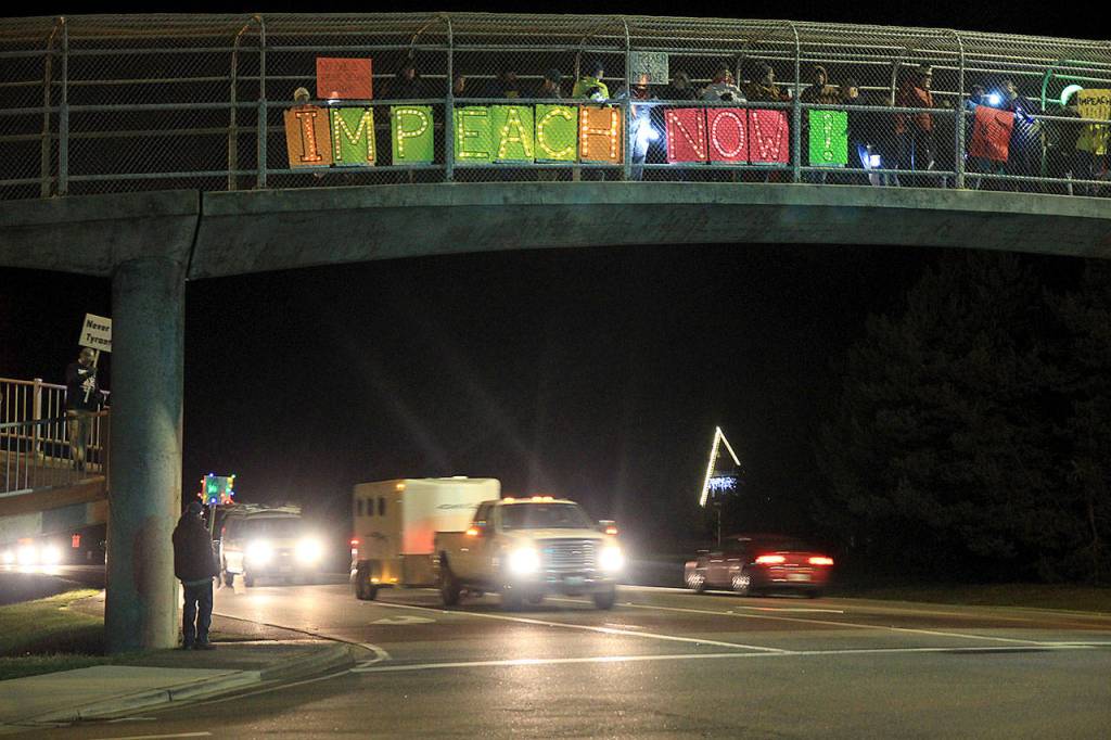 Pro-impeachment rally draws crowd