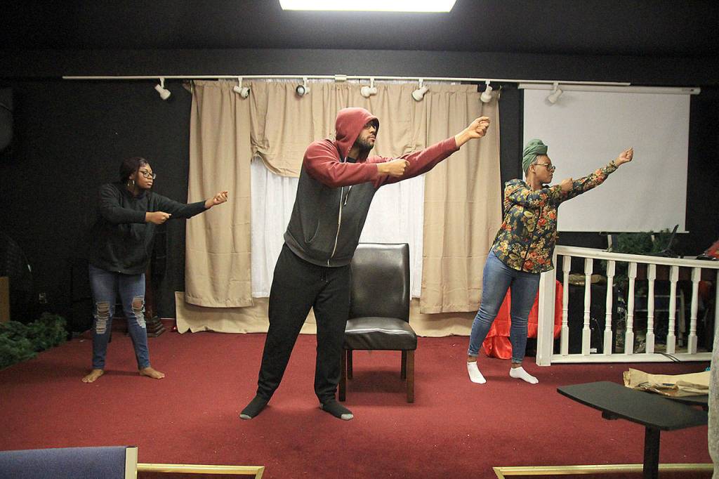 Arianna Burnett, left, Joshua Jackson and Stephanie Passmore will perform a dance at the annual Martin Luther King Jr. Day celebration.
