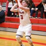 Mason Grove sets up to hit one of his four second-quarter three-pointers.(Photo by John Fisken)