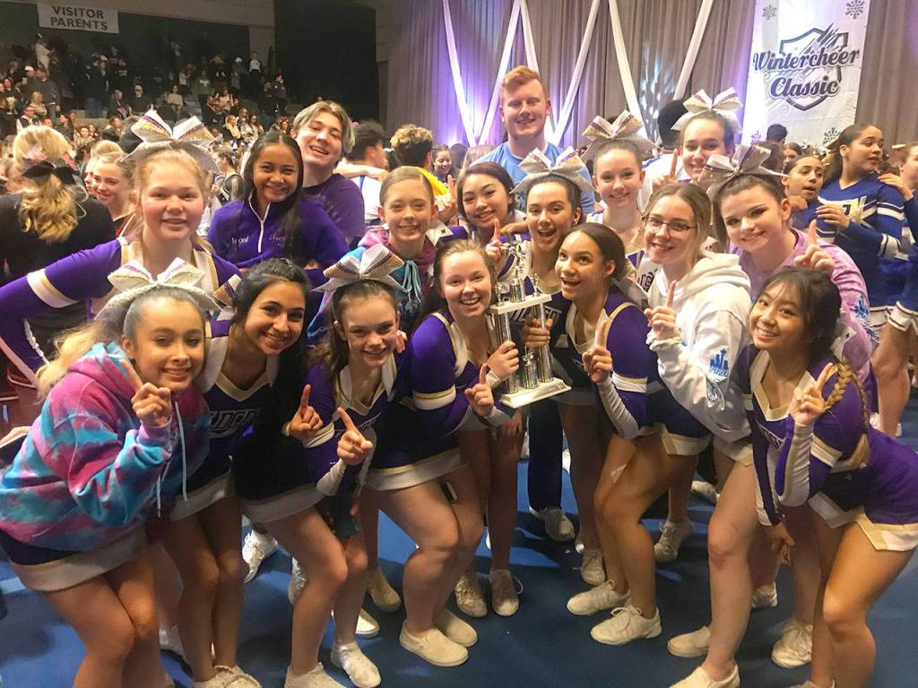 The Wildcats show off their first-place trophy won at a competition earlier this year.(Photo provided)