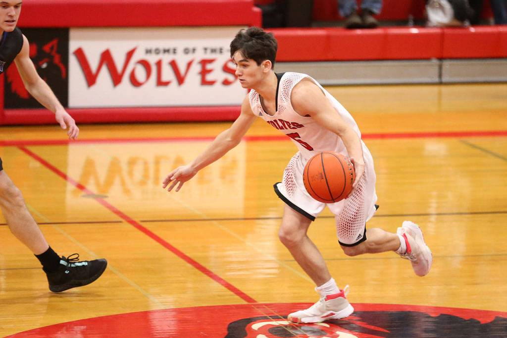 Falcons fly by scrappy Wolves / Boys basketball