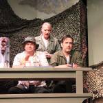 Photos by Laura Guido/Whidbey News-Times                                Troy Haugen as Hawkeye Pierce, left, and Dustin Amundson as Duke Forrest have one of their many disagreements with Maj. Margaret Houlihan, played by Shantel Porter, during Whidbey Playhouses production of M*A*S*H 4077.