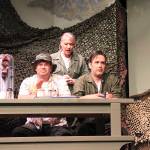 Photos by Laura Guido/Whidbey News-Times                                Troy Haugen as Hawkeye Pierce, left, and Dustin Amundson as Duke Forrest have one of their many disagreements with Maj. Margaret Houlihan, played by Shantel Porter, during Whidbey Playhouses production of M*A*S*H 4077.