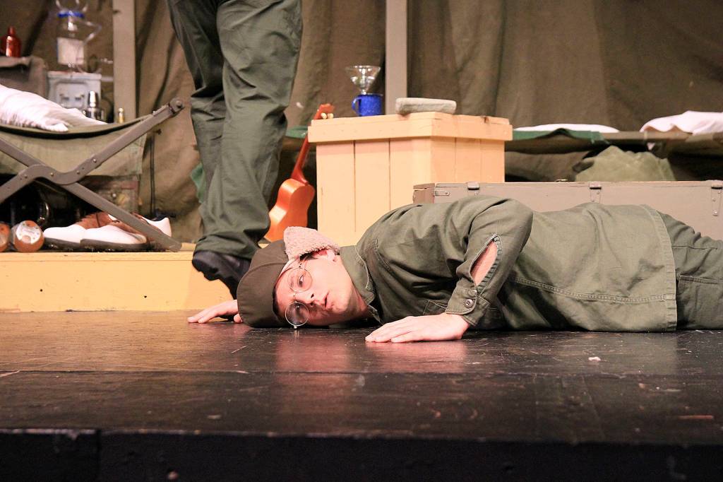 Walter Radar Reilly, played by Connor Magnoli, uses his special gift to listen across great distances. Photos by Laura Guido/Whidbey News-Times