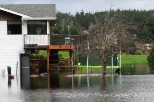 Family forced out of home by flooding