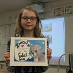 Photo by Brandon Taylor/Whidbey News-Times Peyton Bodenhafer, 10, drew a seal for the cover of the book.