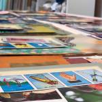 Artist crafting collage kits