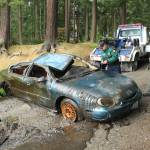 Submerged car pulled from Whidbey lake