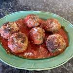 Photo provided                                A finished dish of Huertas meatballs.