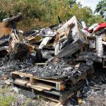 Photo by Kira Erickson/Whidbey News-Times                                Just a week ago, a propane explosion rocked the trailer in which North Whidbey resident Angela Kurtz was living with her three rescue animals. It is now unrecognizable.