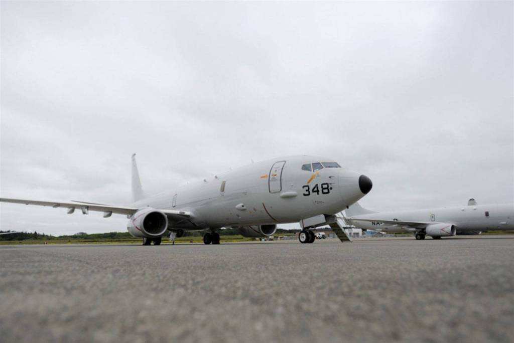 OAK HARBOR Wash. (15 May 2020) VP-40s Aircraft 348, a P-8A Poseidon aircraft, sits on the parking apron. VP-40 is the final active duty Squadron to transition from the P-3C Orion aircraft to the P-8A Poseidon. VP-40 completed its transition 14 May 2020 on Naval Air Station Whidbey Island.(U.S. Navy Photo by Mass Communicaton Specialist 2nd Class Jakoeb VanDahlen/Released)                                 OAK HARBOR Wash. (15 May 2020) VP-40s Aircraft 348, a P-8A Poseidon aircraft, sits on the parking apron. VP-40 is the final active duty Squadron to transition from the P-3C Orion aircraft to the P-8A Poseidon. VP-40 completed its transition 14 May 2020 on Naval Air Station Whidbey Island.(U.S. Navy Photo by Mass Communicaton Specialist 2nd Class Jakoeb VanDahlen/Released)                                 OAK HARBOR Wash. (15 May 2020) VP-40s Aircraft 348, a P-8A Poseidon aircraft, sits on the parking apron. VP-40 is the final active duty Squadron to transition from the P-3C Orion aircraft to the P-8A Poseidon. VP-40 completed its transition 14 May 2020 on Naval Air Station Whidbey Island.(U.S. Navy Photo by Mass Communicaton Specialist 2nd Class Jakoeb VanDahlen/Released)
