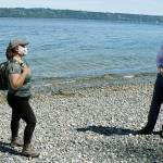 Photo by Kira Erickson/Whidbey News Group                                Jessica Larson, Stewardship Director for the Whidbey Camano Land Trust, answers Representative Rick Larsens questions about whats next for the nature preserve.