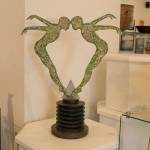 Photo by Kira Erickson/Whidbey News Group                                Morgan Bell often uses recycled items in her art. This piece uses a part from a tractor.