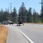 Photo provided                                Bicyclist Stephen Cairns, 24, of Seattle, was airlifted to Providence Hospital in Everett after being struck by a car along State Highway 525 on Tuesday.