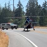 Bicyclist hit by car airlifted to Everett