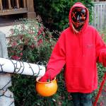 Photo by Kira Erickson/Whidbey News Group
Piper Pontius, 11, demonstrates how the candy chute outside her grandparents house will work.