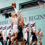 Rising above the defense, Makana Stone puts up a shot in a game earlier the winter. (Provided photo)