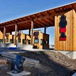 The toll booths of the new Mukilteo ferry terminal, slated to open on Dec. 29. (Kevin Clark / The Herald)