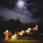 Santa takes off early from Anderson Farm & Gardens - The Dahlia House in Langley. Photo by Deb Suggs