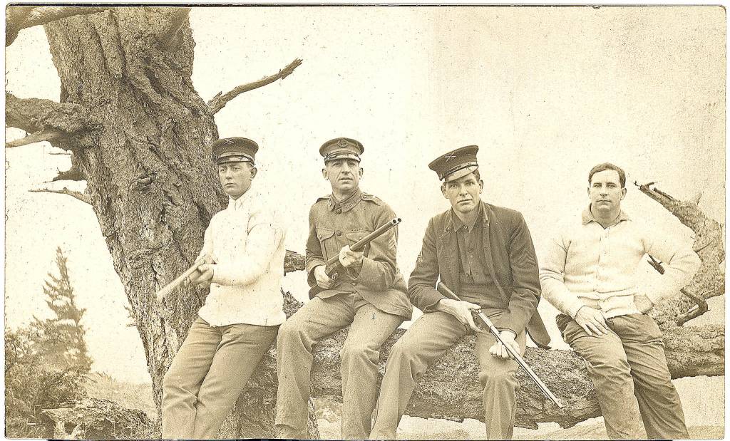 Mathew English was photographed during a hunt in Central Whidbey with the civiliam arms soldiers were permitted to have. Photo courtesy Steven Kobylk