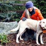 Elizabeth Johnson and rescue dog Wilbur