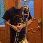 Oak Harbor High School Junior Cooper Billiter plays trombone.