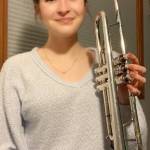 Oak Harbor High School Sophomore Isadora White plays trumpet.