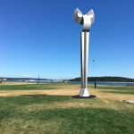 An artist rendering of the Angel de la Creatividad sculpture in a proposed location in Windjammer Park. Rendering provided.