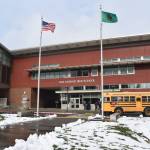 Students from Oak Harbor High Schools Wildcats for Life club, a pro-life student organization, have come under criticism after drawing chalk hearts on the sidewalk to promote the club. A <em>change.org</em> petition to ban the group has gained more than 2,000 signatures in the past week, as of Thursday morning. Photo by Emily Gilbert/Whidbey News-Times