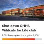 An online petition to shut down the high school pro-life club, Wildcats for Life, has garnered more than 2,000 signatures after students caused a stir by drawing chalk hearts to promote the group.