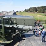 Photo by Emily Gilbert/Whidbey News-Times
David Anderson, a volunteer at Fort Casey Historical State Park, explains the significance of the big guns to park visitors.
