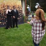 Synnove Svendsen and her boyfriend Landon Pohlman pose for a picture at a prom hosted in her familys backyard last Saturday. (Photos by Emily Gilbert/Whidbey News-Times)