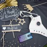 The kids could hold small signs while parents took photos. Anthony Pierzchala brought a 17th-century-style plague mask bedazzled with pink gems.